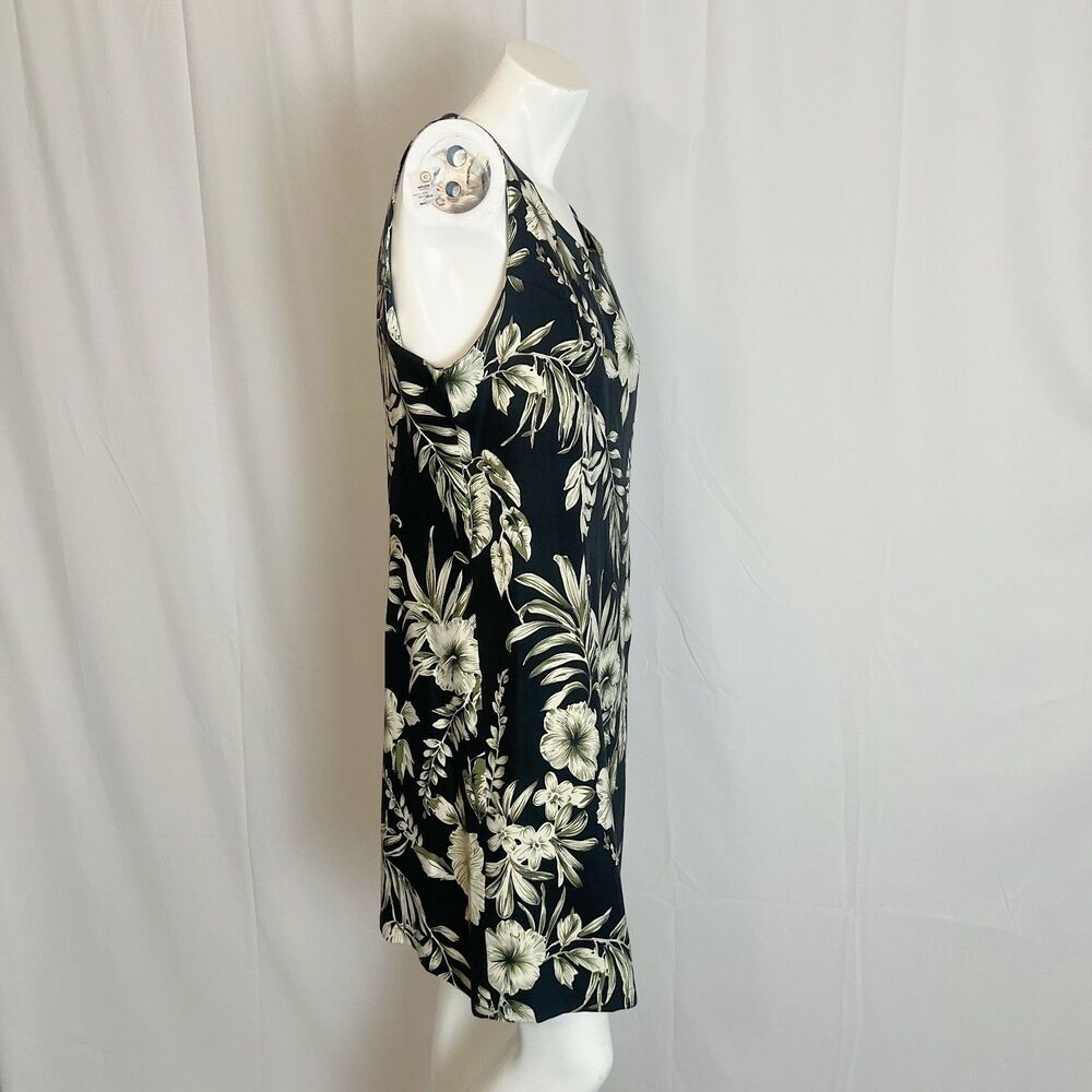 100% Silk Vintage 90s Pineapple Moon Tropical Print Mini Dress Women's Size L - Picture 3 of 6